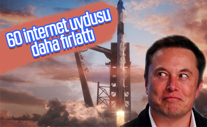 SpaceX, 60 internet uydusunu daha uzaya gönderdi