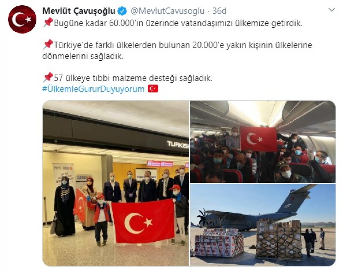 60 binin üzerinde Türk vatandaşı ülkeye getirildi 