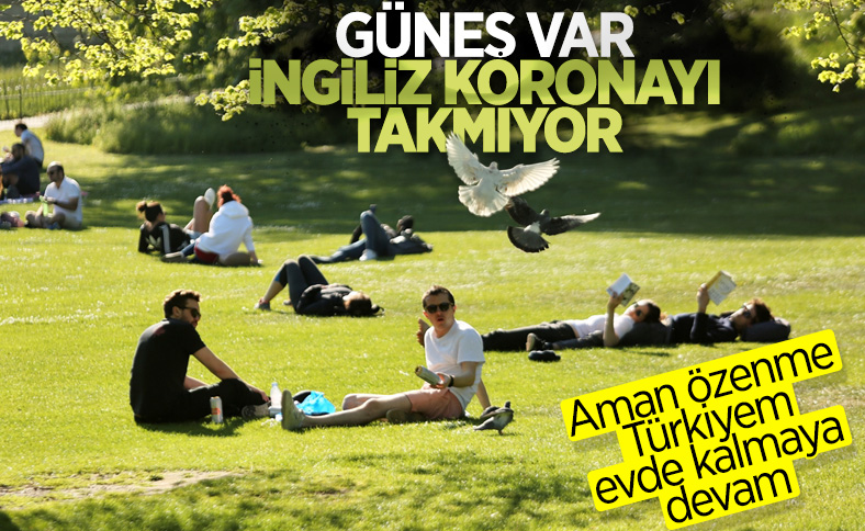 İngilizler, güneşli havayı görünce dışarı akın etti
