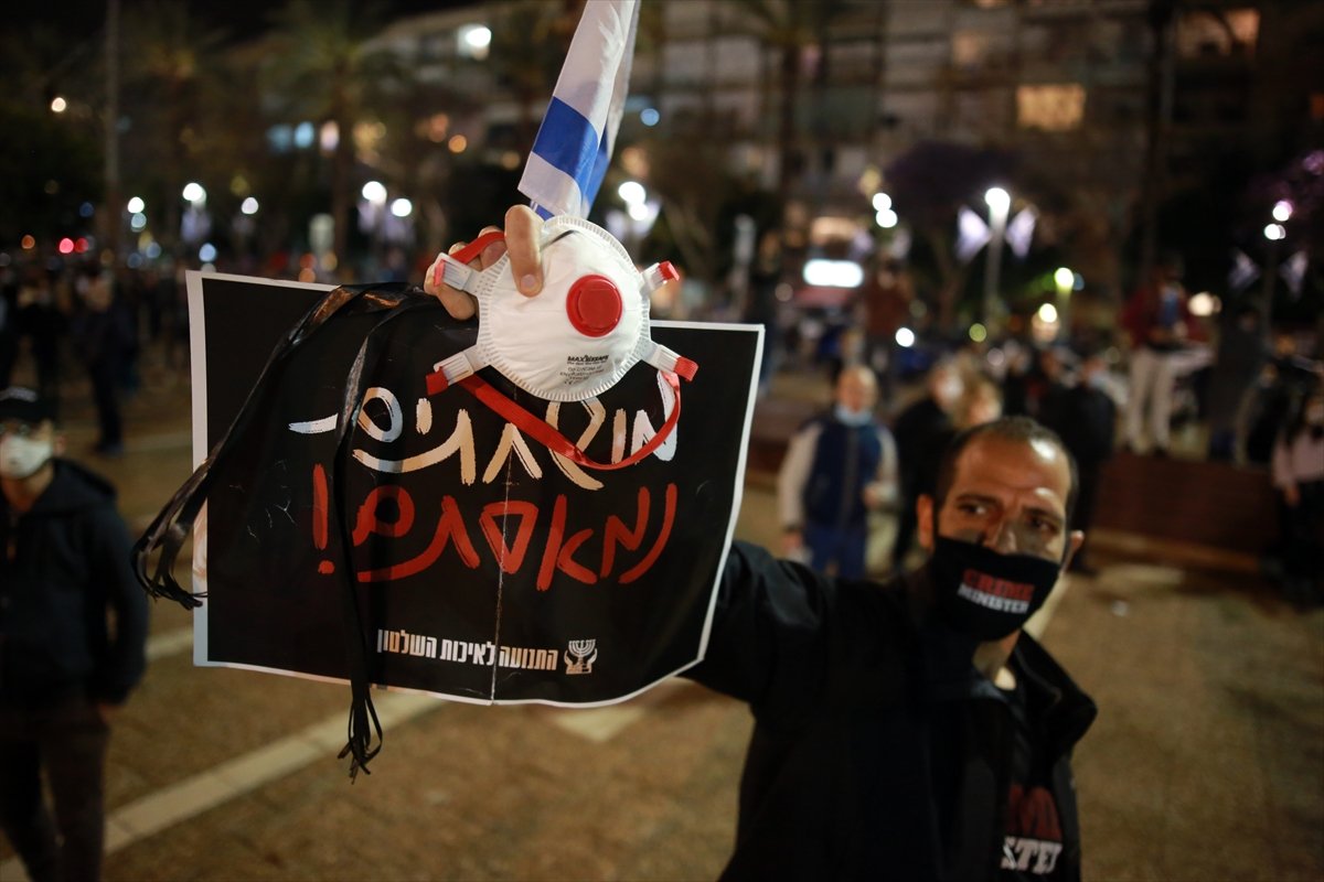 İsrail'de Netanyahu protestosu