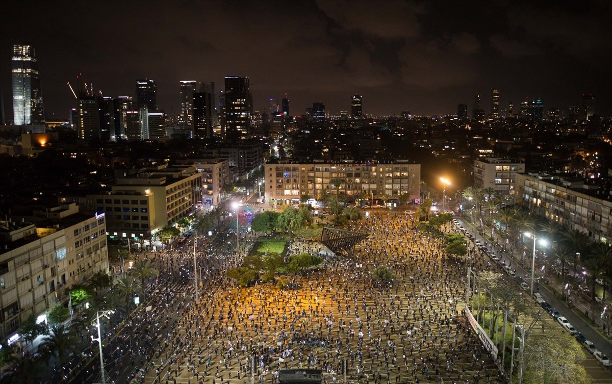 İsrail'de Netanyahu protestosu