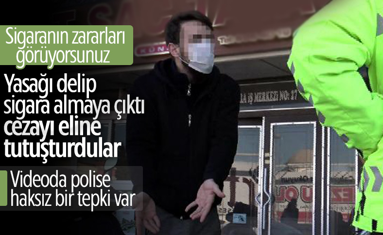 Sigara almaya çıktığını söyleyen sürücüye ceza