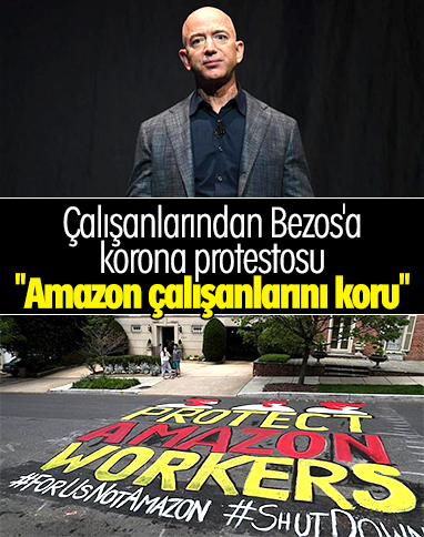 Çalışanları Bezos'u evinin önünde protesto etti