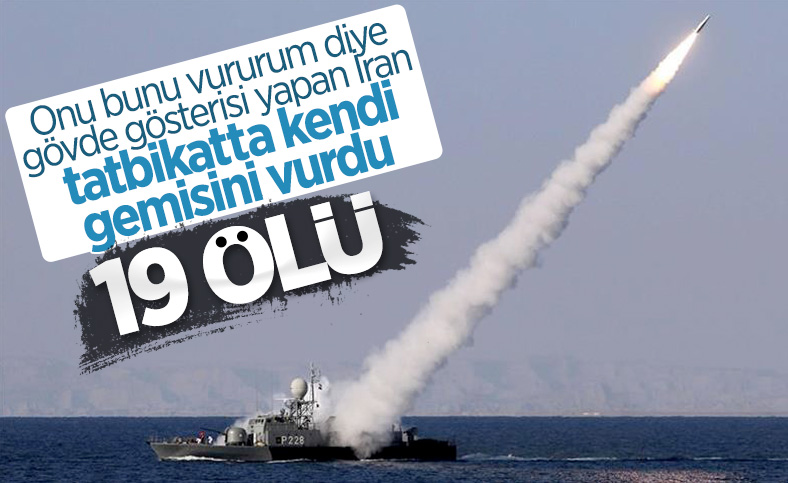 İran donanması tatbikatta kendi gemisini vurdu