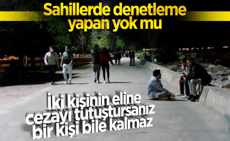 Koronaya rağmen Kartal sahilinde yoğunluk