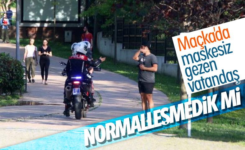 Maçka parkında polis önce uyardı, sonra dışarı çıkardı