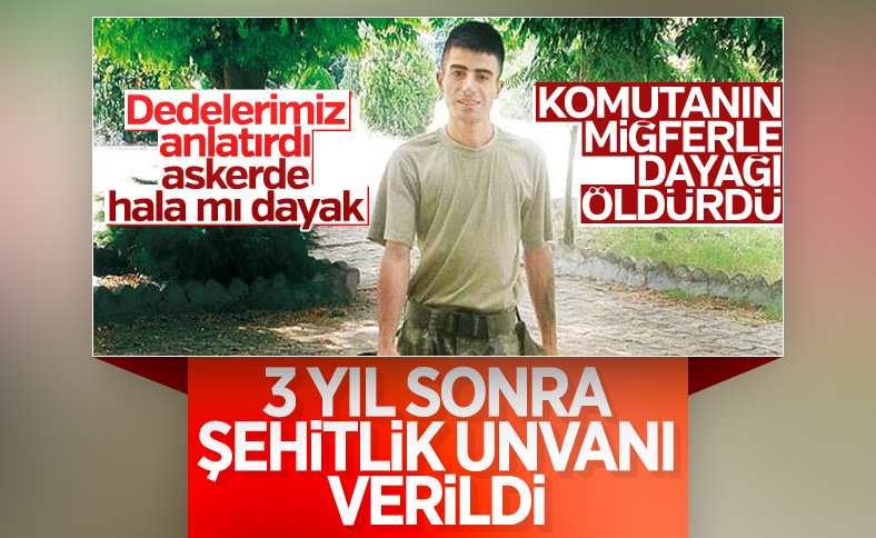 Komutanın miğferle vurmasıyla ölen askere, şehitlik unvanı