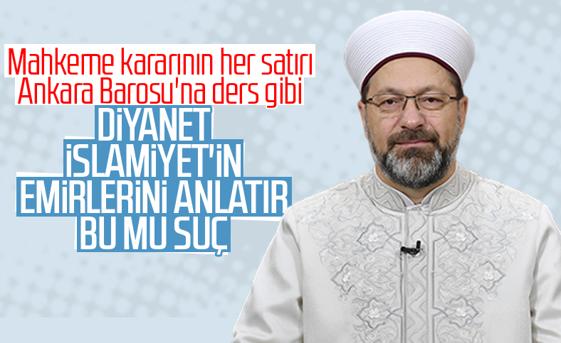 Ankara Barosu'nun Ali Erbaş'a soruşturma talebi sonuçlandı