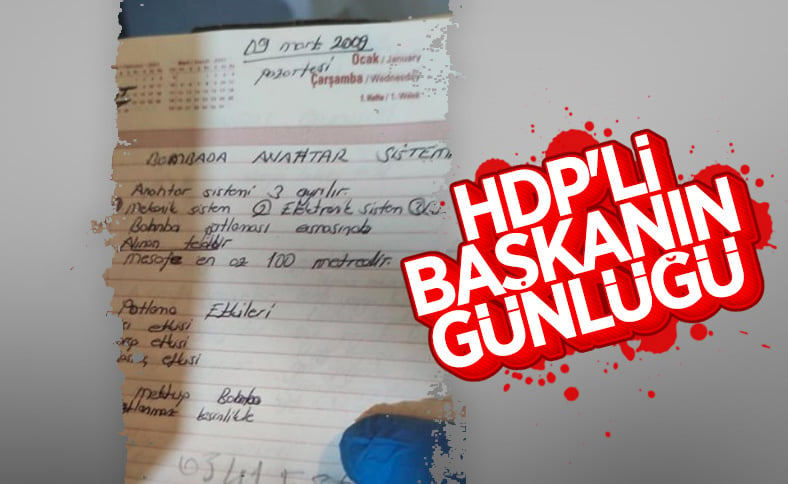HDP'li başkanın defterinden bomba tarifi çıktı