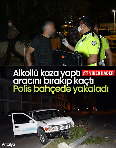 Antalya'da alkol alıp yasağı deldi, boş yolda kaza yaptı 