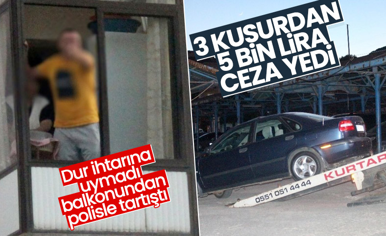 Dur ihtarına uymadı, kaçtığı evinde polisle tartıştı