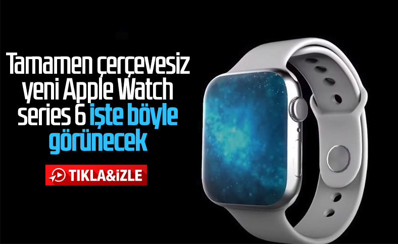 Çerçevesiz tasarımıyla Apple Watch Series 6 konsept video