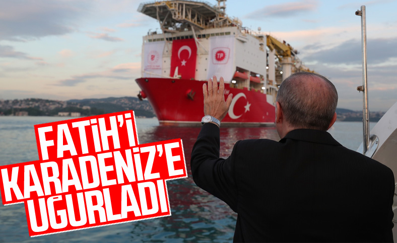 Sondaj gemisi Fatih, Karadeniz’e doğru yola çıktı