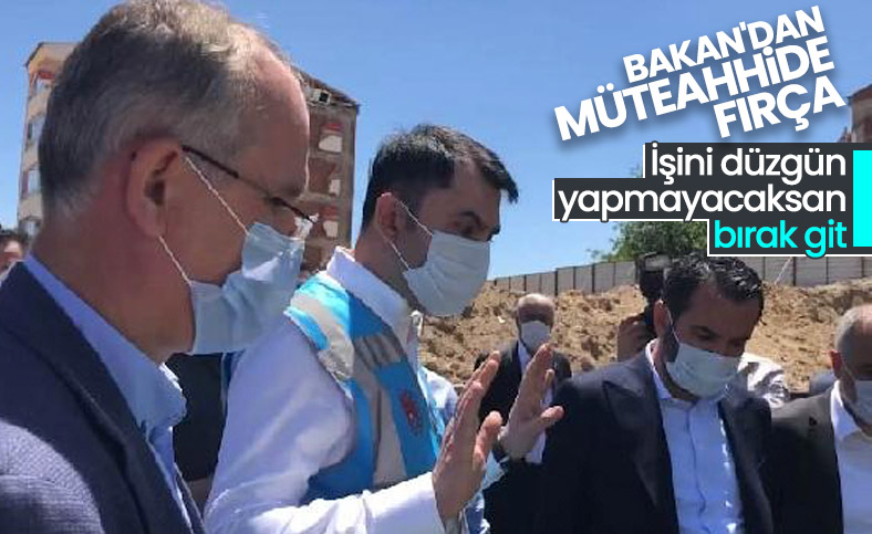 Bakan Kurum'dan Elazığ'daki müteahhide tepki