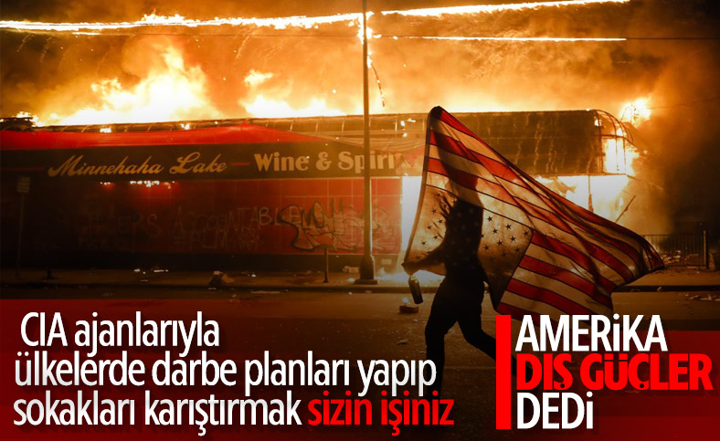 ABD yönetimi, şiddetli gösteriler için dış güçleri suçladı