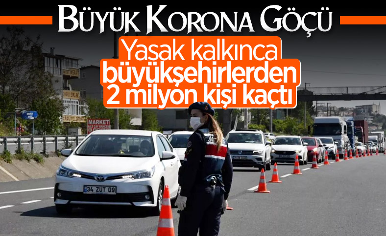 Kısıtlamanın kalkmasıyla 2 milyon kişi şehir değiştirdi