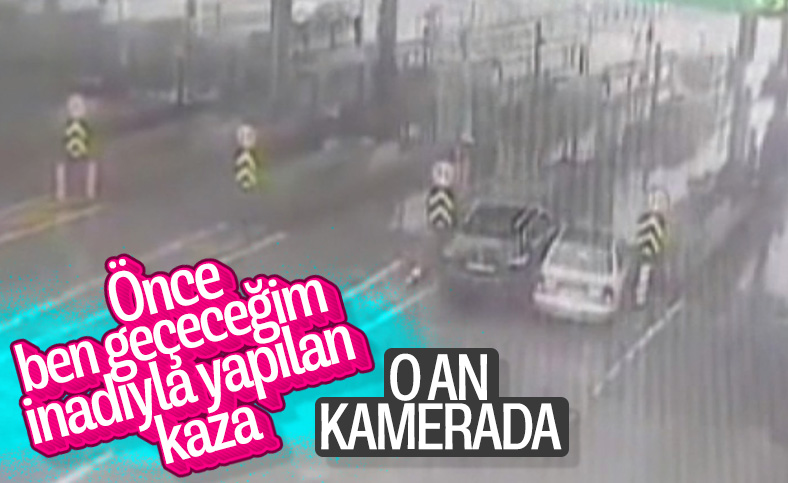 İstanbul'da iki sürücü gişede sıkıştı