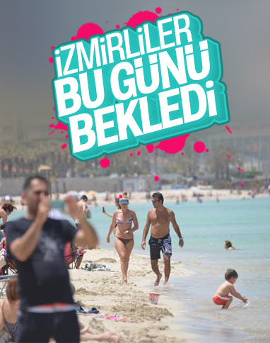 İzmir'de hafta sonu plajlar doldu 