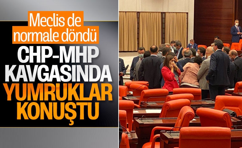 TBMM'de yumruklu kavga çıktı