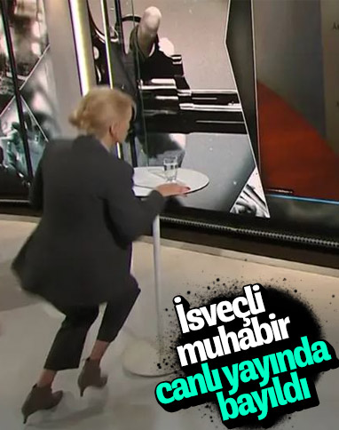 İsveç'te muhabir, canlı yayında yere yığıldı