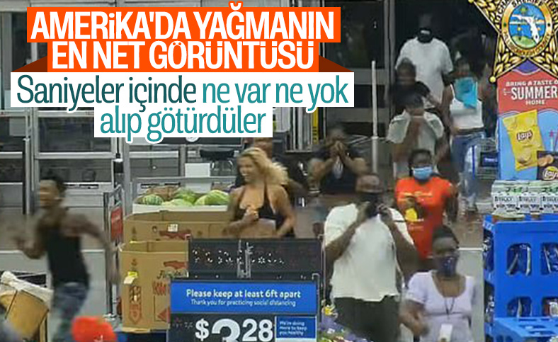 ABD'de yağmacılar, marketten 100 bin dolarlık mal çaldı