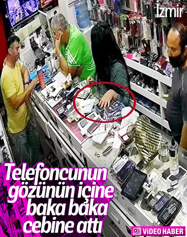 İzmir'de kaşla göz arasında telefon hırsızlığı 