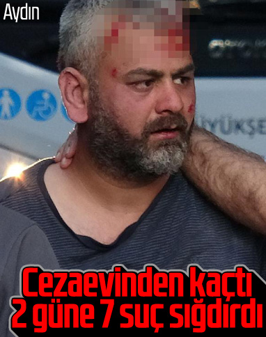 Aydın'da cezaevi firarisi iki günde 7 suça karıştı
