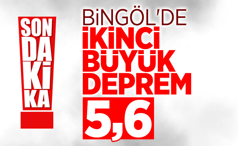Bingöl'de 5.6 büyüklüğünde deprem