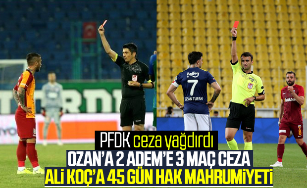 PFDK'dan Adem Büyük'e 3 Ozan Tufan'a 2 maç ceza