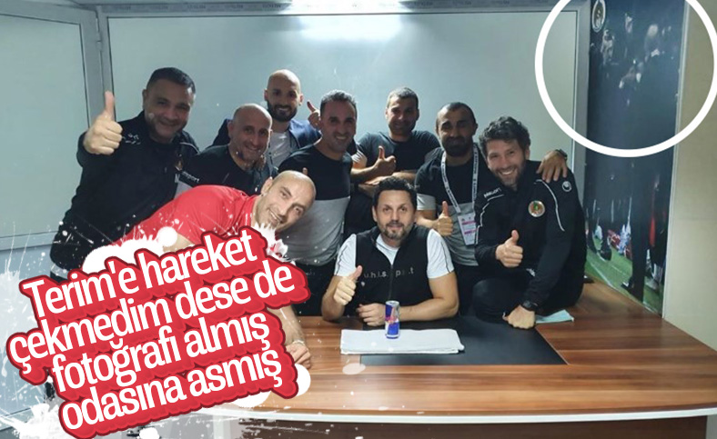 Erol Bulut'un odasındaki Fatih Terim detayı