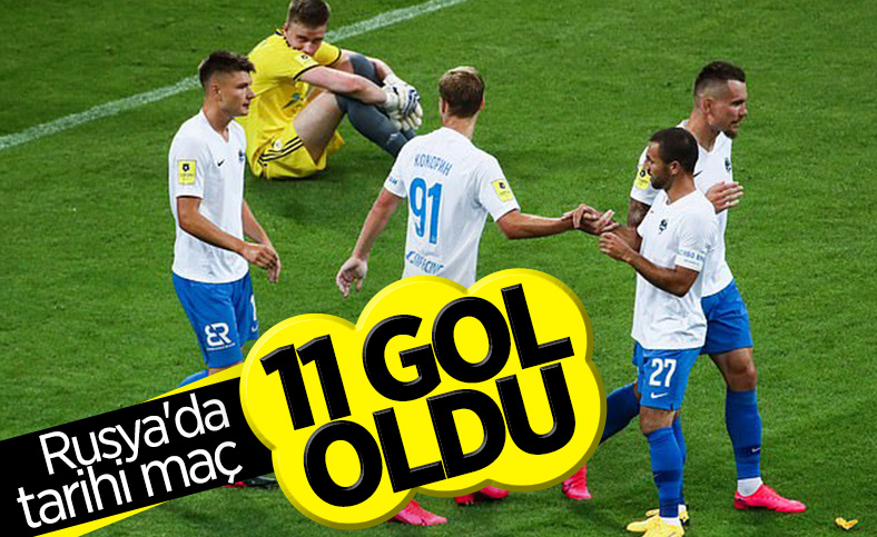 Rusya'da tek maçta 11 gol oldu