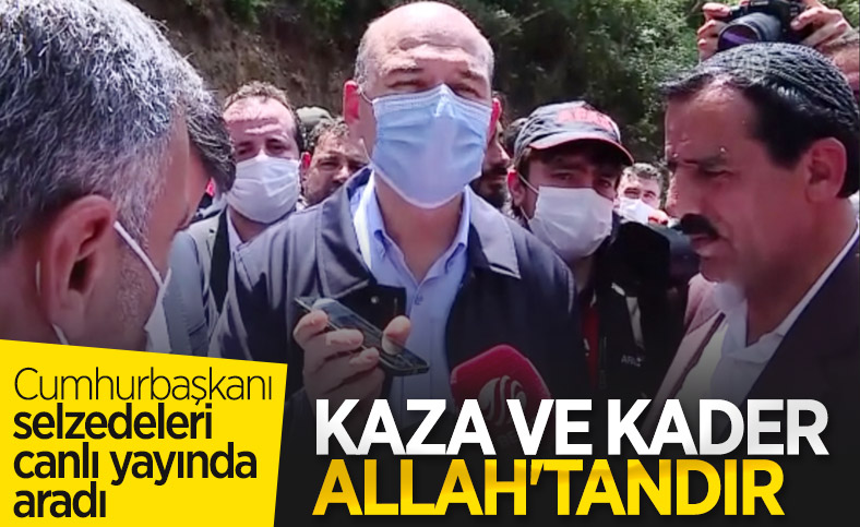 Erdoğan, sel bölgesindeki ailelere taziyelerini iletti