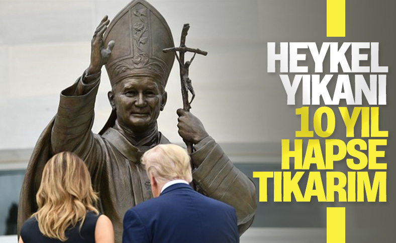 Trump'tan ırkçılık heykellerini yıkanlara tehdit