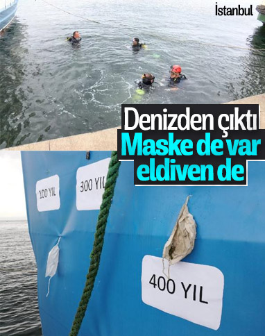 İstanbul'da dalgıçlar denizdeki çöpleri temizledi
