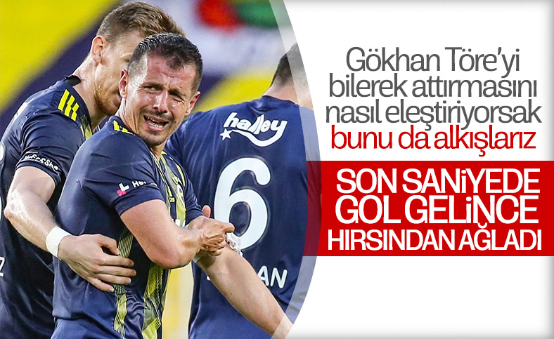 Emre Belözoğlu, galibiyetin ardından ağladı