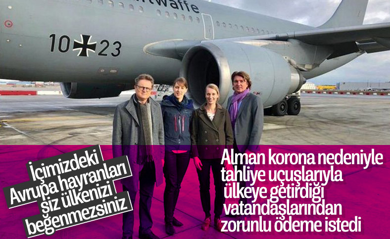 Almanya tahliye ettiği vatandaşlarından para istedi