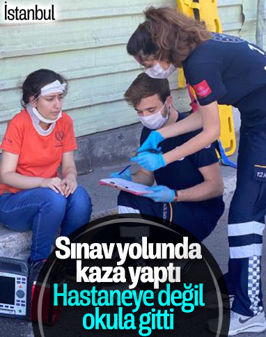 İstanbul'da sınava giden genç kız yaralandı 