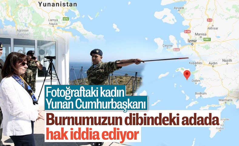 Yunan Cumhurbaşkanı Sakellaropulu, Eşek Adası'na gitti