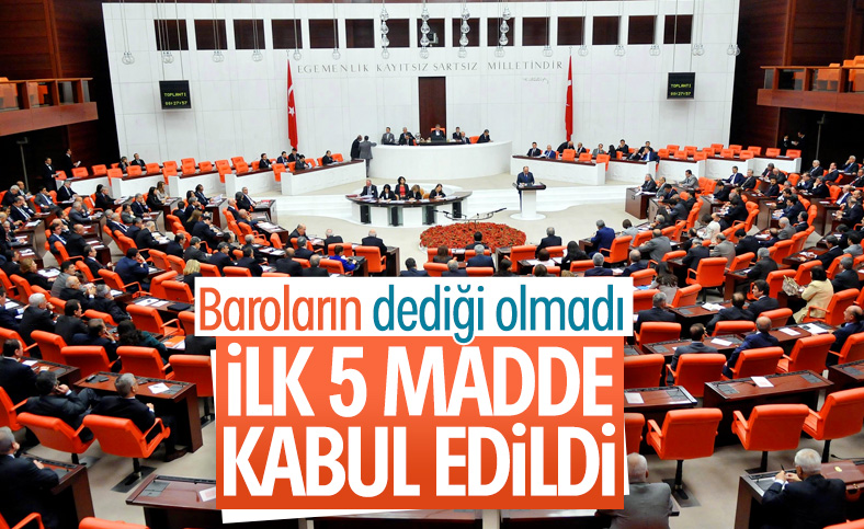 Barolar için kanun teklifinde ilk 5 madde kabul edildi