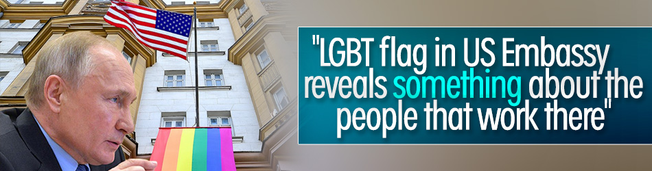 Putin mocks US embassy over LGBT flag