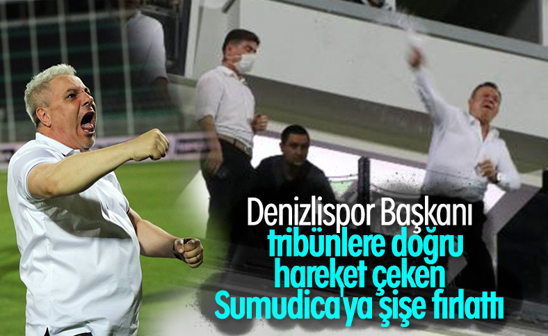 Denizlispor - Gaziantep FK maçı sonrası saha karıştı