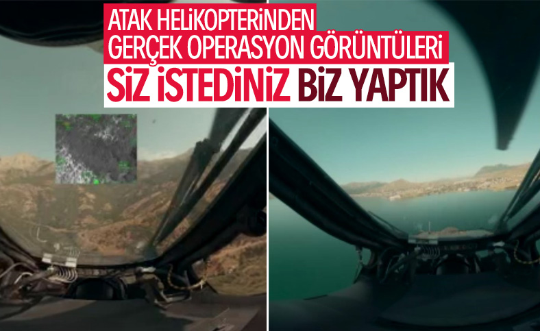 Atak kokpitinden gerçek operasyon görüntüleri