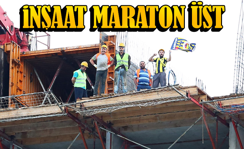 İşçiler Fenerbahçe'yi inşaattan destekledi