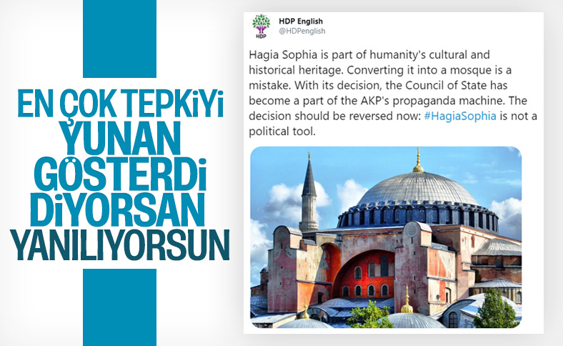 HDP'nin Ayasofya kararına tepkisi sürüyor