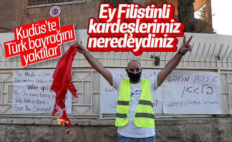 İsrailli gruptan, Türk bayrağına alçak saldırı