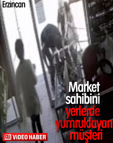 Erzincan'da müşteri ile market sahibi kavgası