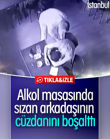Zeytinburnu'nda, sarhoş olan arkadaşının cüzdanını çaldı
