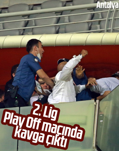 Antalya'da TFF 2. Lig maçında kavga çıktı