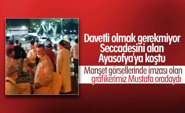 Vatandaşlar Ayasofya'da ilk namaz için toplanmaya başladı
