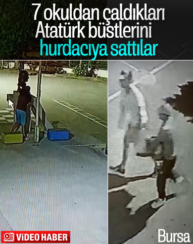 Bursa'da Atatürk büstlerini çalan hırsızlar yakalandı